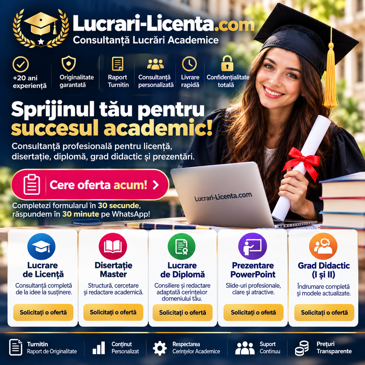 Lucrări de licență, disertație master, grad didactic și diplomă